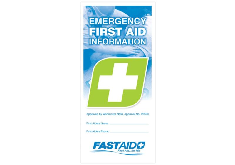 Emergency First Aid Information Booklet