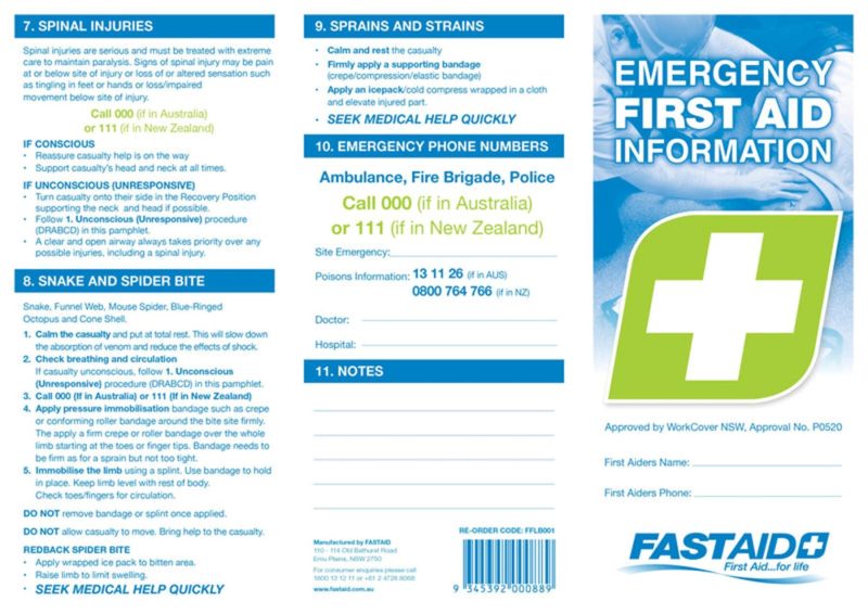 Emergency First Aid Information Booklet - Image 3