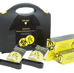 Sharps & Biohazard Station, Plastic Portable