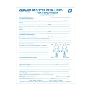 Register of Injuries Book