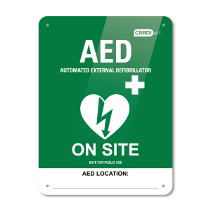 Poly AED On Site Sign 22.5 x 30cm
