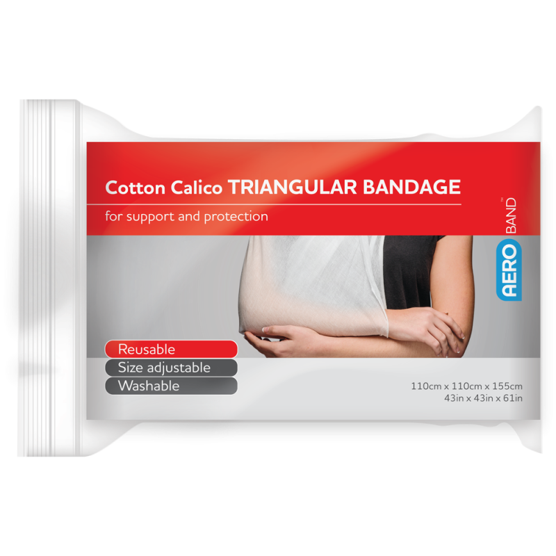 Cotton Calico Triangular Bandage 110 x 110 x 155cm