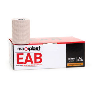 Maxiplast Cotton EAB, 7.5cm x 4.5m - Box of 12