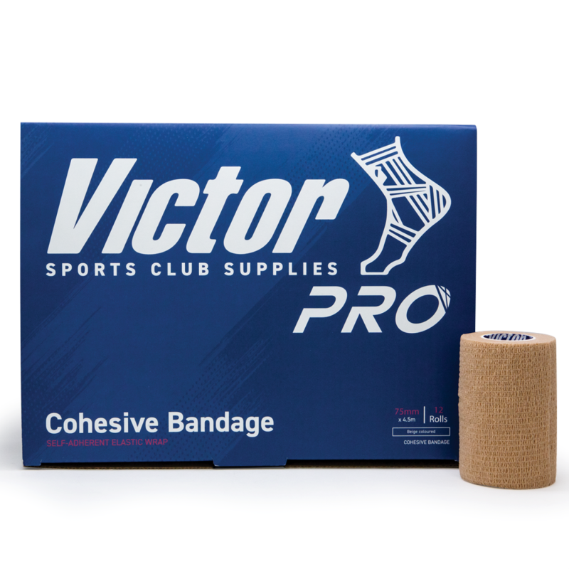 Victor Pro Cohesive Bandage, Beige 75mm x 4.5m - Box of 12