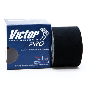 Victor Pro K-Tape 50mm x 5m, Black - Single Roll