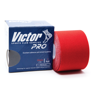 Victor Pro K-Tape 50mm x 5m, Red - Single Roll
