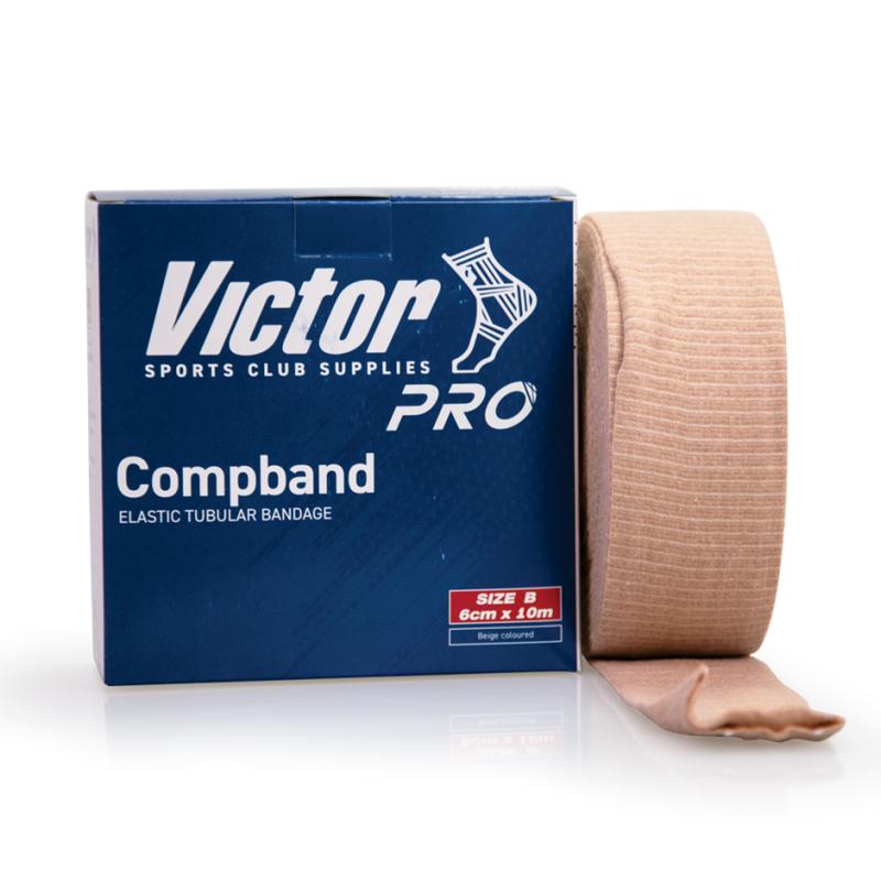 Victor Pro Compband - Elasticated Tubular Bandage, Size B (6cm x 10m)