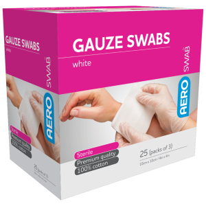 Sterile White Gauze Swab 10 x 10cm (Packs of 3)
