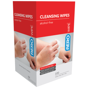 AEROWIPE Alcohol-Free Cleansing Wipes, Single