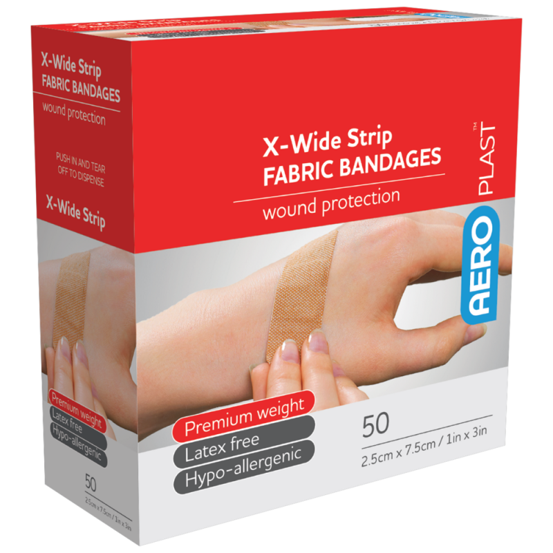 Premium Fabric X-Wide Strip 7.5 x 2.5cm Box/50