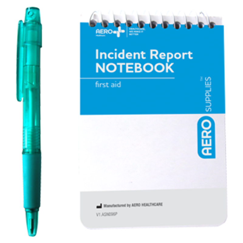 First Aid Notebook with Pen