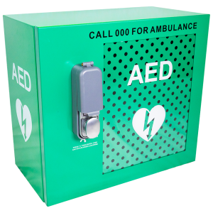 Alarmed Outdoor AED Cabinet with Lock 38 x 42 x 22cm